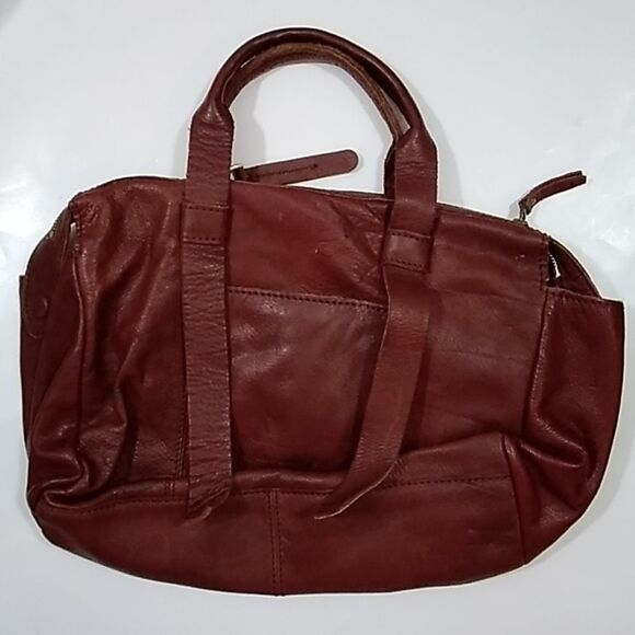 VINTAGE LARGE LUCKY BRAND EST 1990 100% LEATHER KOOBA BROWN .*5 UNISEX - Picture 8 of 16